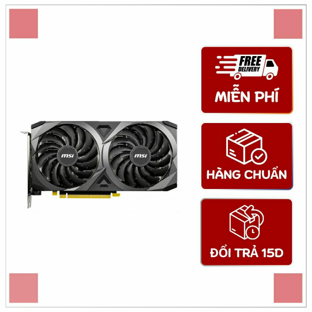 VGA MSI RTX 3060 VENTUS 2X OC 12 GB (12GB GDDR6, 192-BIT, HDMI +DP, 1X8-PIN). Hàng cũ, mới bảo hành 