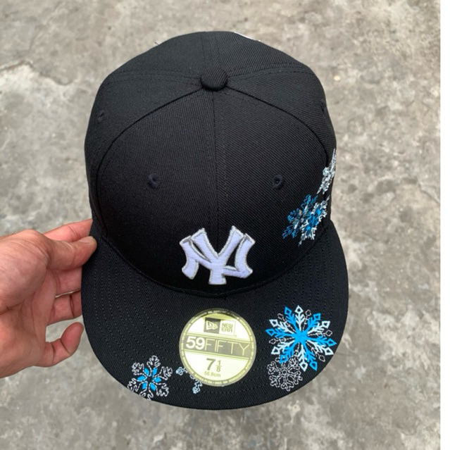 Mũ snapback 59fifty thêu hoạ tiết bông tuyết form chuẩn mỹ chất lượng cao AA qulity