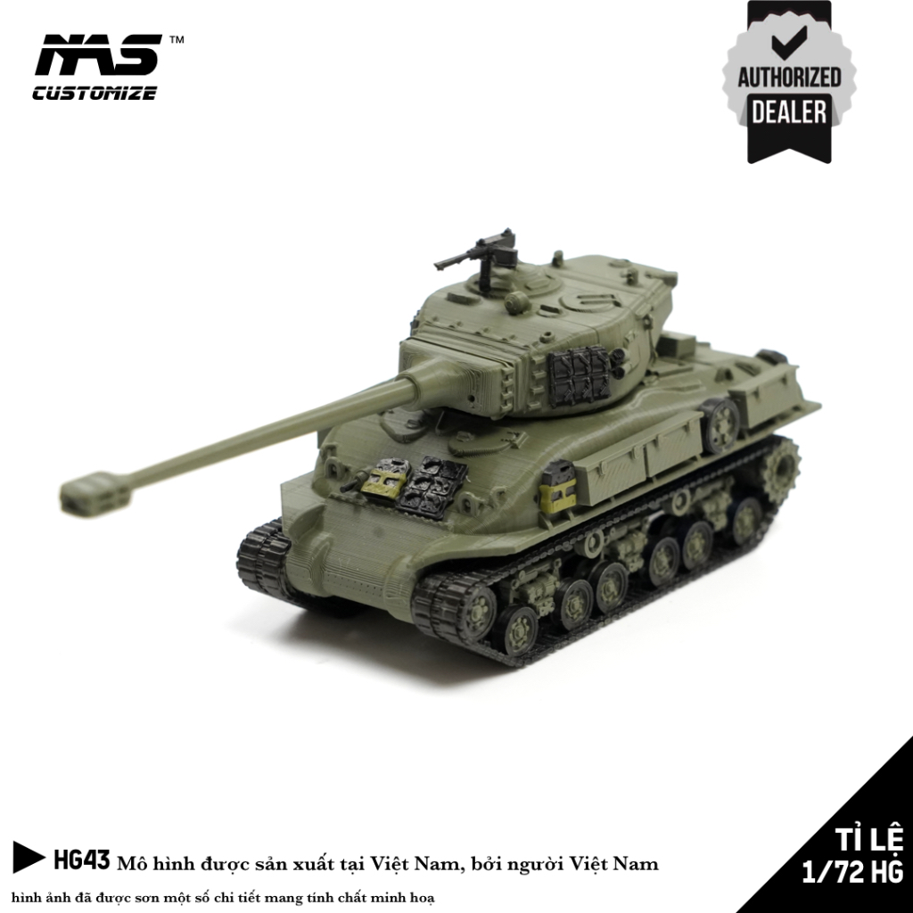 [NAS] Mô hình xe chiến đấu HG Mỹ M51 3 tỉ lệ 1/72. mô hình lắp ráp xe tăng M-51 tỉ lệ 1:72 HG