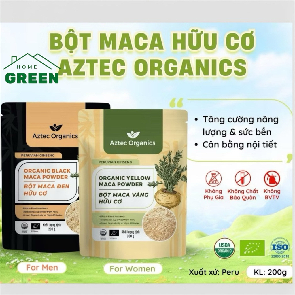 Bột sâm Maca hữu cơ Aztec- 200g- Aztec Organics Maca Powder