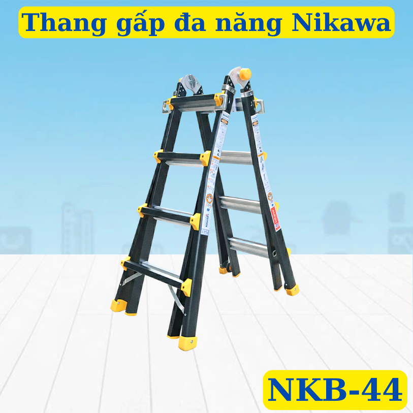 (CHÍNH HÃNG) Thang nhôm (rút lồng) gấp đa năng NIKAWA NKB - 44 bảo hành 24 tháng tải trọng 300kg