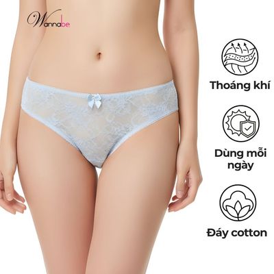 Quần lót ren nữ WANNABE chíp lưng vừa ôm sát quyến rũ gợi cảm xuyên thấu xinh đẹp QL32B