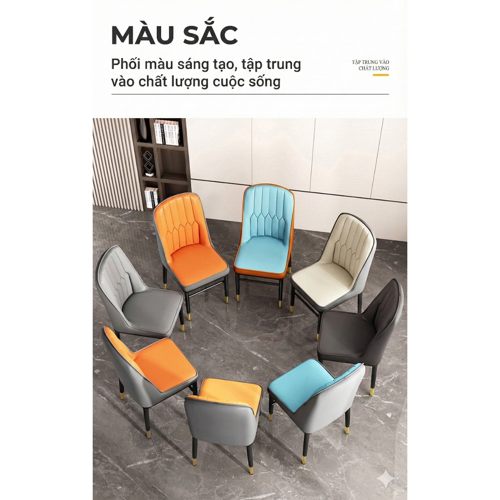 ALOVE ghế ăn phong cách Bắc Âu hiện đại ghế phòng bếp đơn giản ghế cafe thoải mái | BigBuy360 - bigbuy360.vn