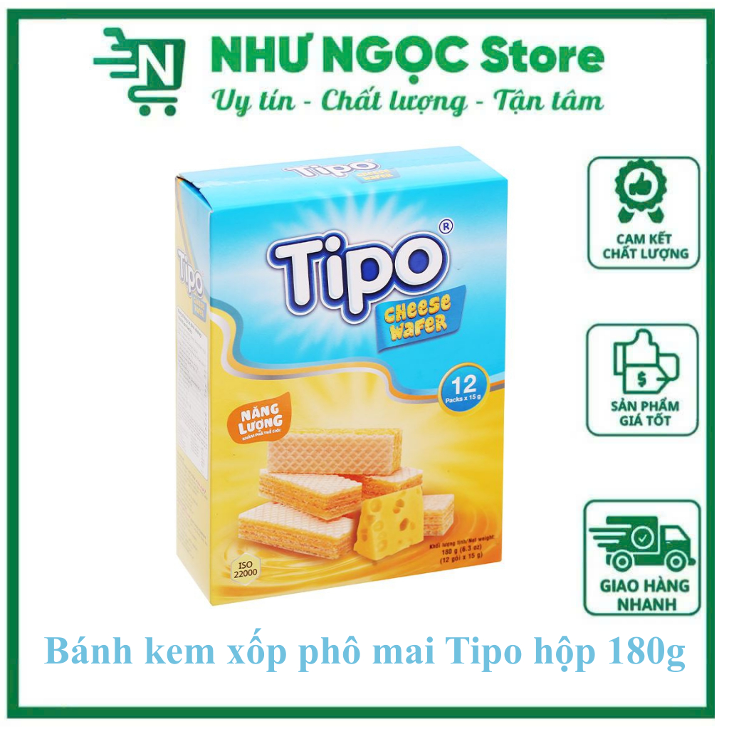 Bánh kem xốp phô mai Tipo hộp 180g