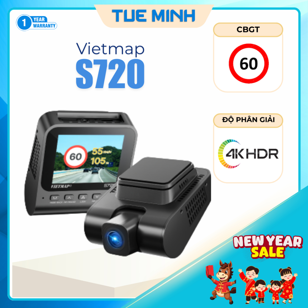 Camera hành trình ô tô Vietmap S720 - Cảnh báo giao thông