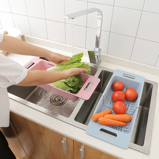 Rổ gác bồn rửa chén lúa mạch xếp gọn, đựng rau củ, chén dĩa C20