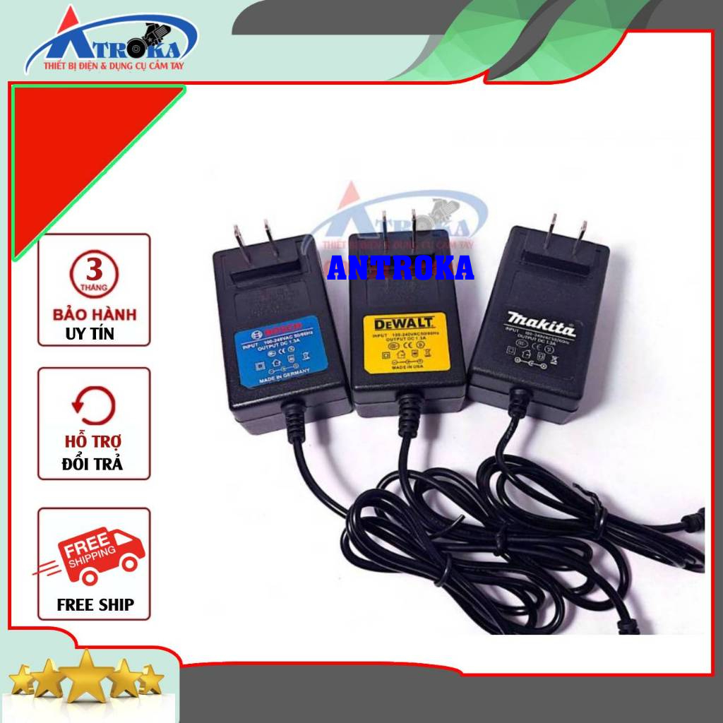 Sạc pin máy khoan Makita, Bosch, Dewalt 21v, hàng theo máy, dùng cho các dòng pin khoan 20v, 21v, 36