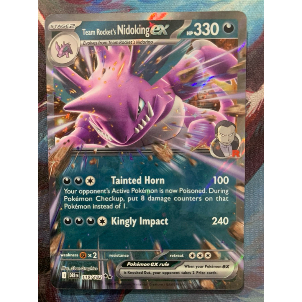 Thẻ Tiếng Anh - Pokemon Nidoking eẽ 119/182