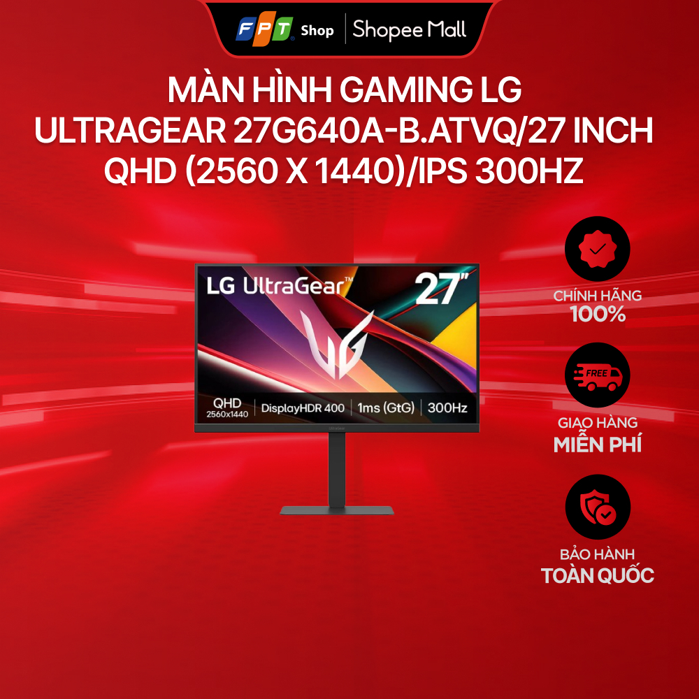 [Chỉ GH tận nơi] Màn hình Gaming LG UltraGear 27G640A-B.ATVQ/27 inch/QHD (2560 x 1440)/IPS 300Hz