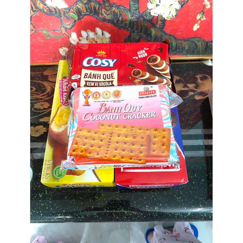 Combo Bánh Tết Trang Trí – Oreo Chocopie Custas AFC – Đủ Vị – Date Mới