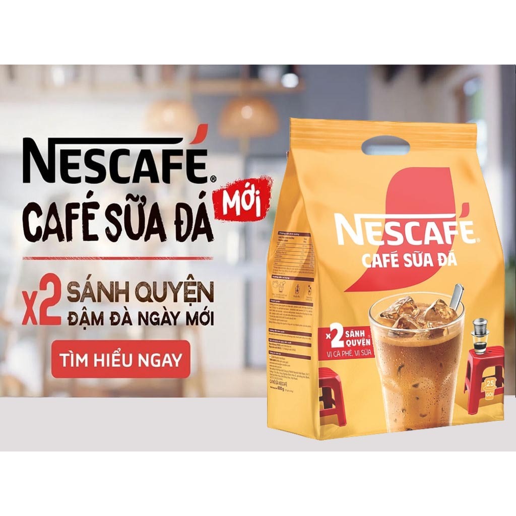 [MỚI] Cafe sữa đá Nescafe 3in1  240g - 600g