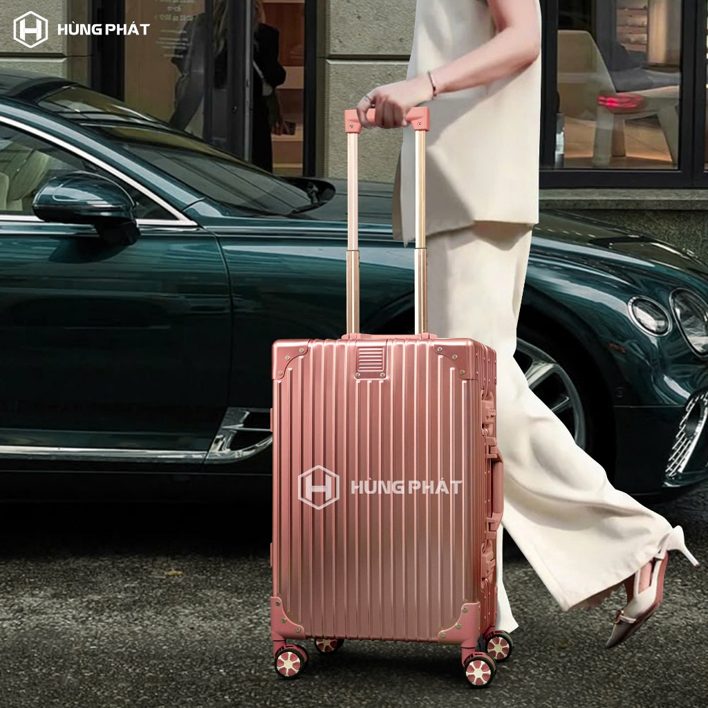 [HÙNG PHÁT] Vali Cao Cấp Nhôm Nguyên Khối Travelking 1805 Hùng Phát