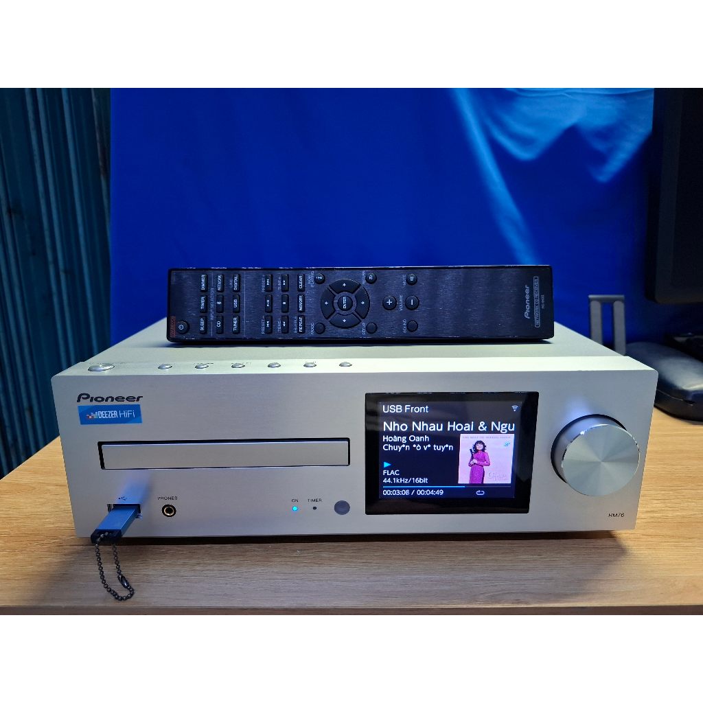 Amply Pioneer HM76, đầu amply nhạc số, DAC giải mã, CD, Bluetooth, Wifi, USB chơi nhạc chất lượng ca