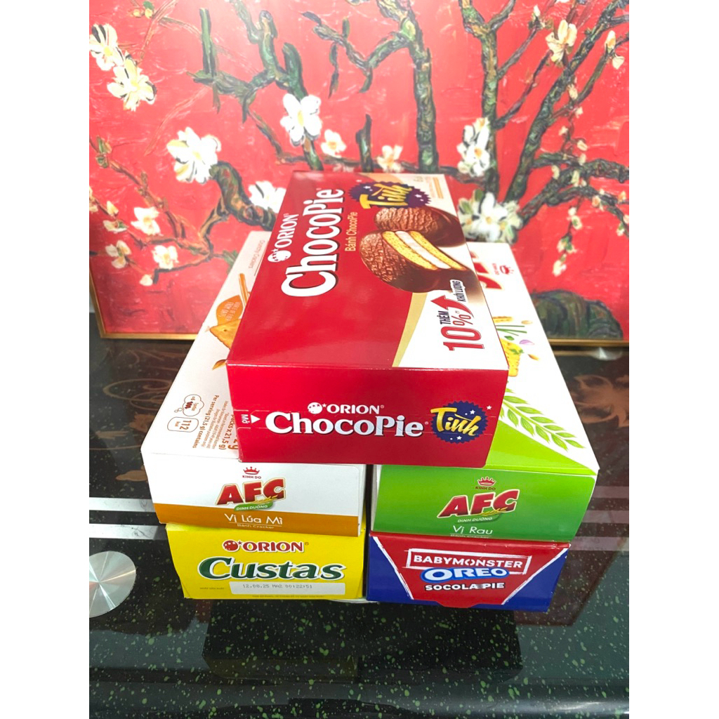 Combo 4 Loại Bánh Oreo Chocopie Custas AFC – Quà Tết – Giá Rẻ