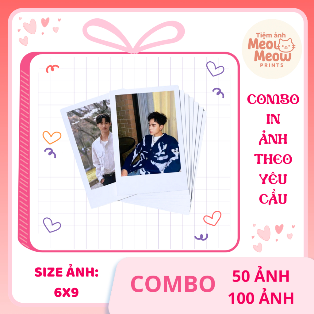 COMBO 50, 100 ảnh Polar in theo yêu cầu kích thước 6x9, in hình theo yêu cầu làm quà tặng, album...