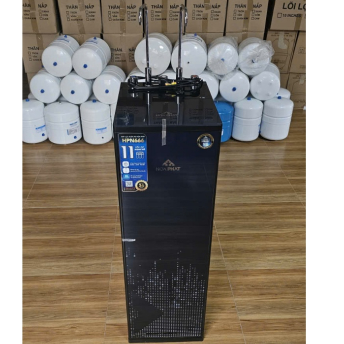 Máy lọc nước RO nóng nguội lạnh Hydrogen Hòa Phát HPN666 11 lõi (Vat đầy đủ)