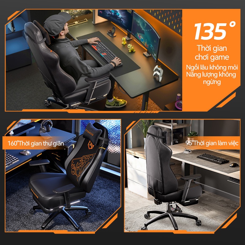 【ƯU ĐÃI MỚI】Ghế Gaming Thêu Hổ Cơ Xpanse X7 Ghế Công Thái Học & Xoay Văn Phòng | Da Nano Shield |  30 Ngày Thử | BigBuy360 - bigbuy360.vn