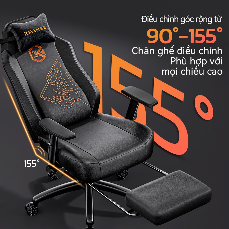 【ƯU ĐÃI MỚI】Ghế Gaming Thêu Hổ Cơ Xpanse X7 Ghế Công Thái Học & Xoay Văn Phòng | Da Nano Shield |  30 Ngày Thử | BigBuy360 - bigbuy360.vn
