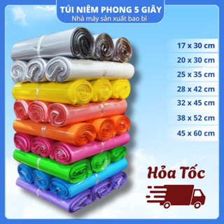 [1 kg đủ size] Túi gói hàng niêm phong, siêu dày, nhiều màu sắc lựa chọn, có sẵn keo dính