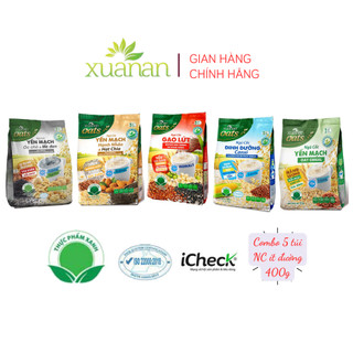 Combo 5 túi: NC ÓcChóMèĐen+YM HạnhNhân+GLức No Sugar+DDCanxi+NC YếnMạch[ít đường400gr](ko quà tặng)