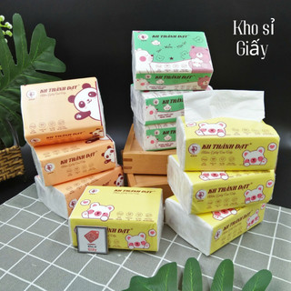 Combo 10 bịch giấy rút lụa bịch nhỏ 3 lớp KH Thành Đạt siêu dai mềm mịn - Giấy rút trắng bỏ túi