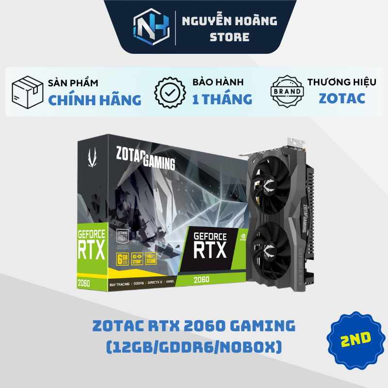 VGA card màn hình ZOTAC RTX 2060 Gaming 12GB 2ND