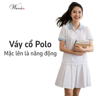 Váy Polo WANNABE váy thể thao thanh lịch khi dạo phố năng động khi vào sân tiện dụng khi ở nhà DNC21