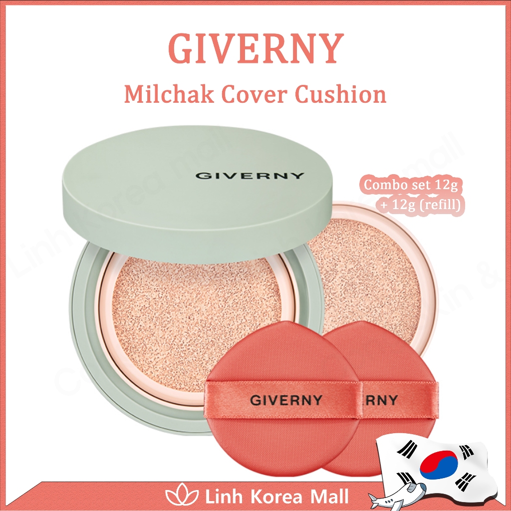 Phấn Nước Cushion Giverny Milchak Cover Cushion 12g + Refill 12g