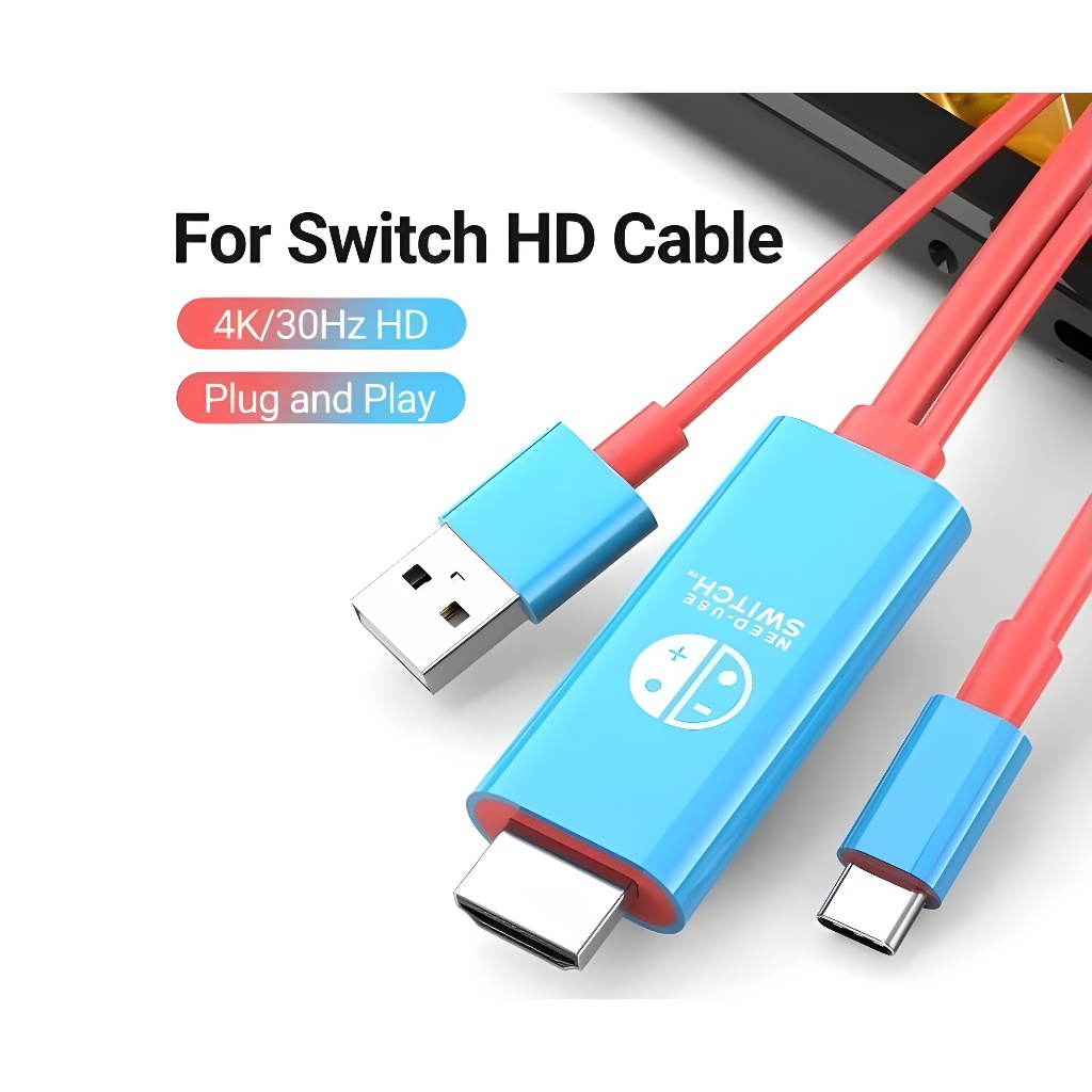 Dây Dock Hdmi Switch Kép USB A Type C 4K PD 100W Máy Game Nintendo Switch Switch Oled