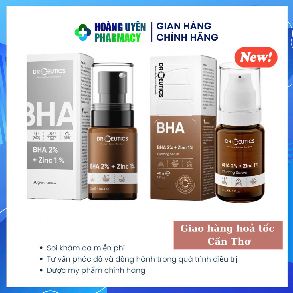 Serum giảm mụn Drceutics BHA 2% + Zinc 1%