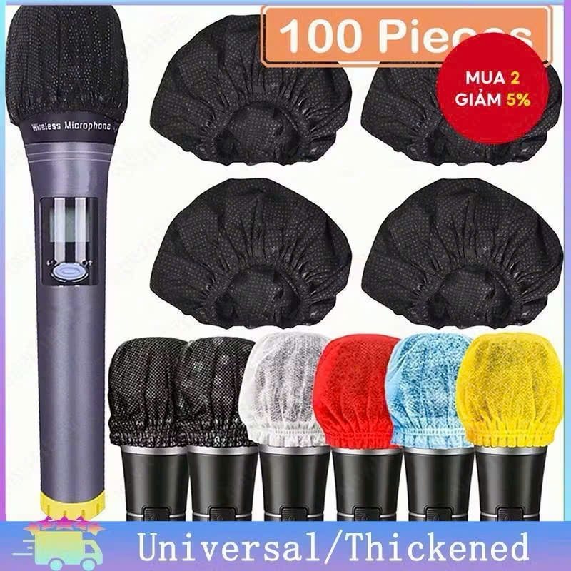 Set 100/200c Lưới bọc Micro Dùng Một Lần - Micro Karaoke Vệ Sinh, Chắn Gió Mic, Bảo Vệ chống gió, nước bọt và chống mùi
