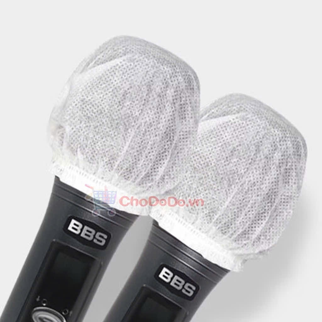 Bọc Micro Karaoke vải Không Dệt Dùng Một Lần cho KTV tránh vi khuẩn Bảo Vệ Chốn Chống Bắn Nước Màu Trắng