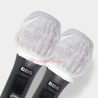 Bọc Micro Karaoke vải Không Dệt Dùng Một Lần cho KTV tránh vi khuẩn Bảo Vệ Chốn Chống Bắn Nước Màu Trắng