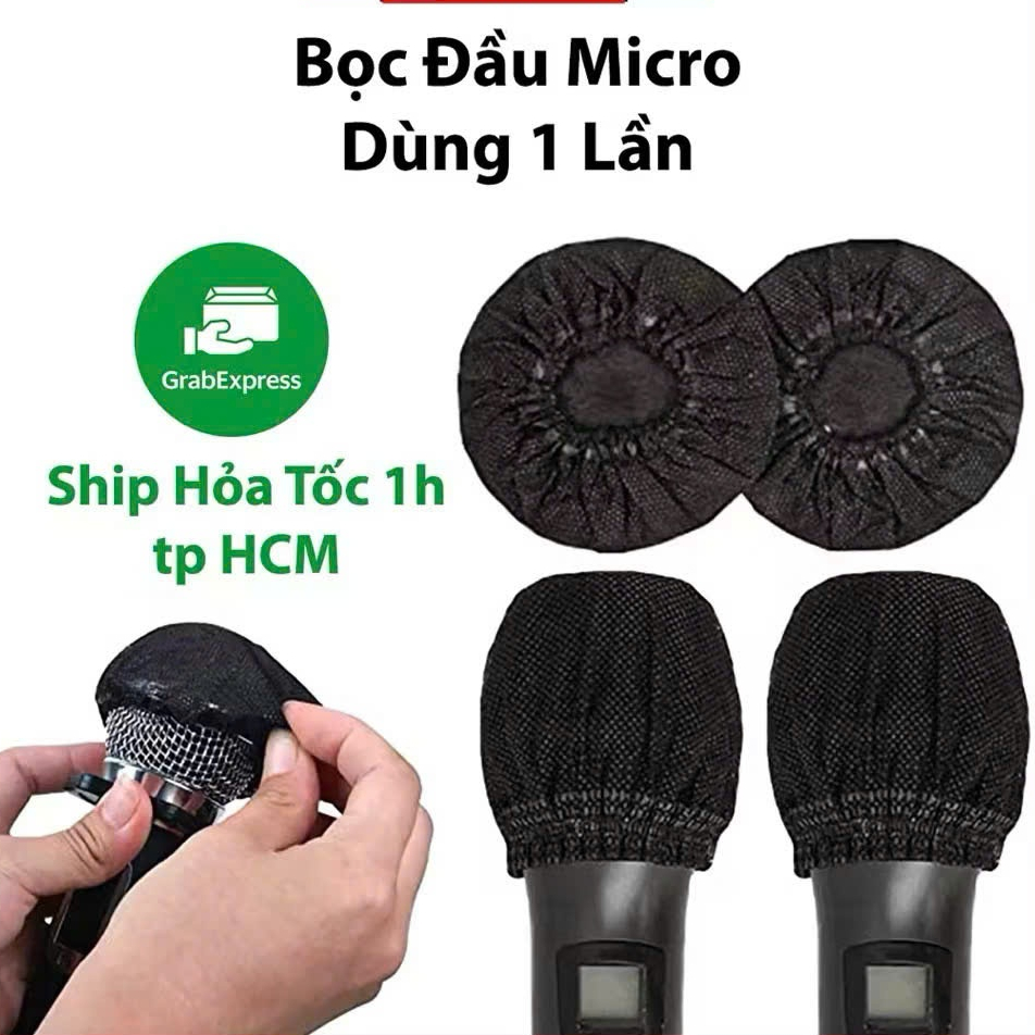 100c Lưới bọc Micro Dùng Một Lần - Micro Karaoke Vệ Sinh, Chắn Gió Mic, Nắp Bảo Vệ chống gió và chống mùi