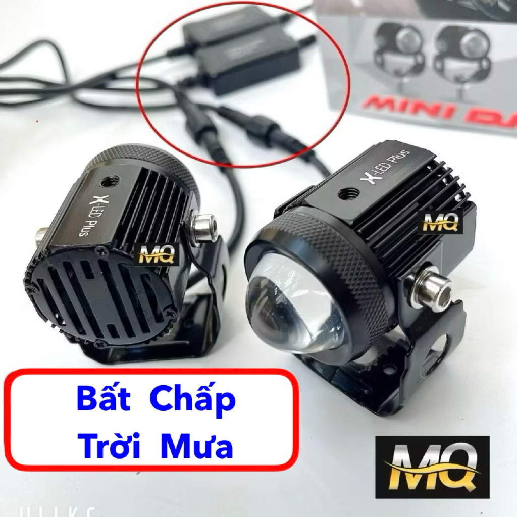 Đèn Trợ Sáng Mini Bi Cầu Mini X-LED Plus Xe Máy Chính Hãng Nguồn Nhôm BMU