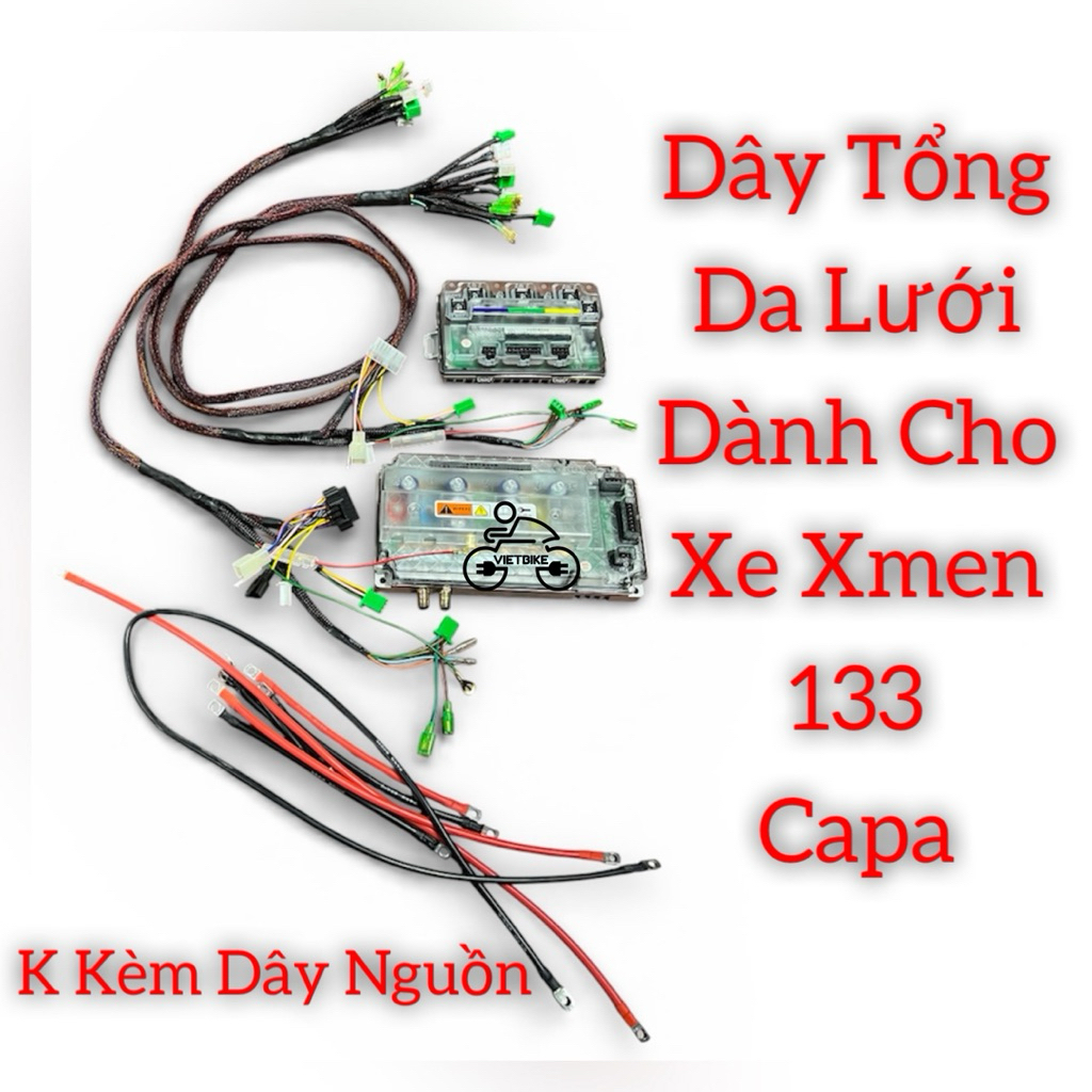 dây tổng bọc da lưới cắm ic vottol lắp được cho xe xmen-133-capa