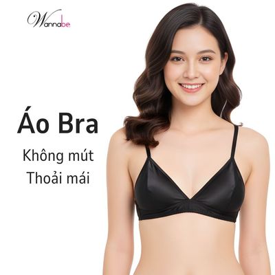Áo ngực WANNABE áo chíp bralette không mút không gọng thun trơn đơn giản thoáng mát cả ngày AN30A