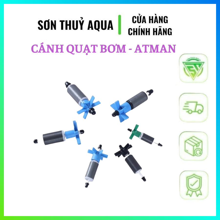 Trục thay thế cho bơm và lọc Atman DF500, DF700, DF1000 & DF1300,Bơm Atman-Cánh quạt thay thế lọc