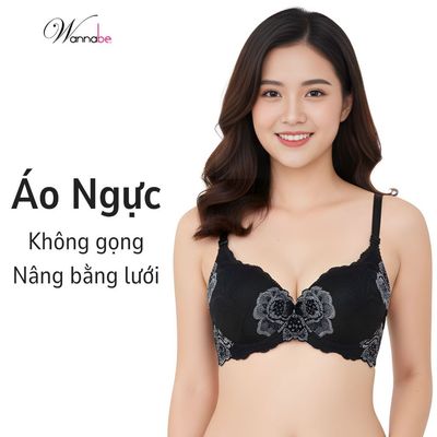 Áo ngực mút vừa WANNABE áo chíp không gọng chất liêu ren hoa cao cấp co giãn thoải mái cả ngày ANR16