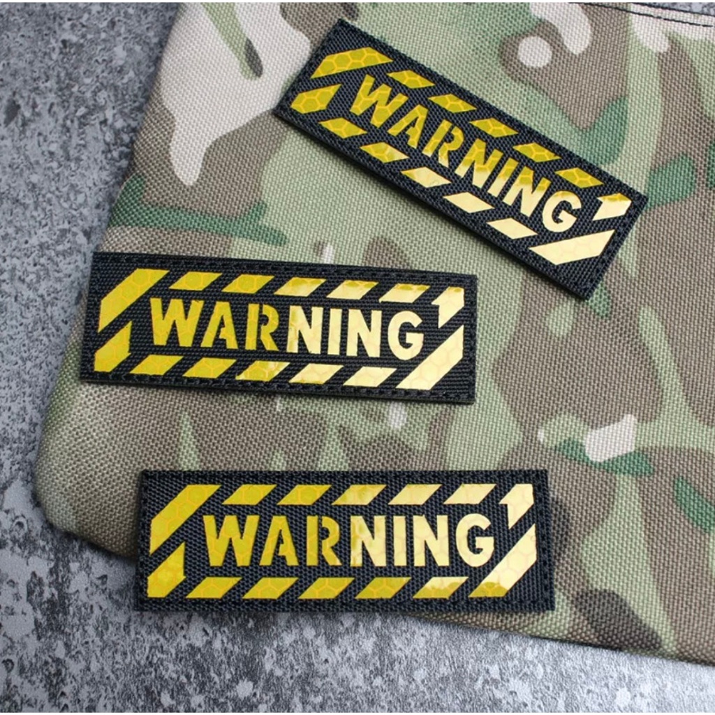 Patch_velcro cảnh báo phản quang dán quần áo_ba lô