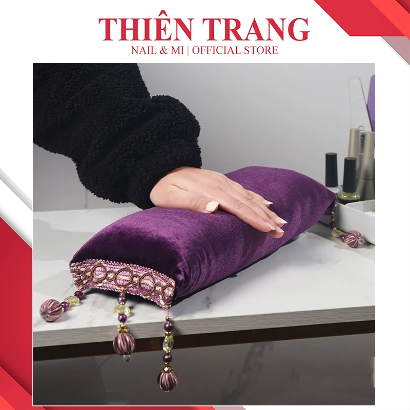 Gối kê tay nhung - Gối kê tay làm nail kiểu Nhật - Gối kê êm ái mềm mại chống đau mỏi tay khi làm na