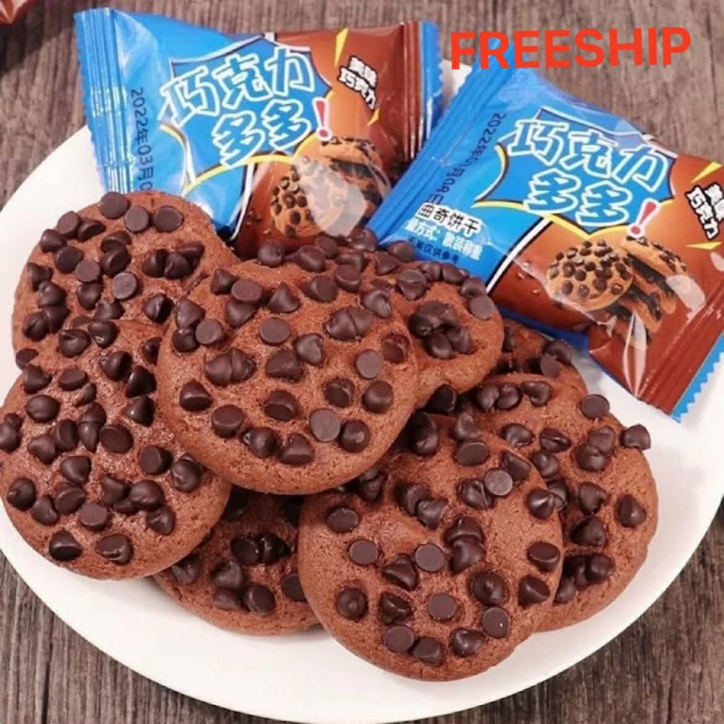 Bánh Quy Chocolate Chip - Bánh Cookie Socola Đậm Vị, Ít Ngọt, Giòn Tan Rất Thích Hợp Để Ăn Vặt, Đồ V