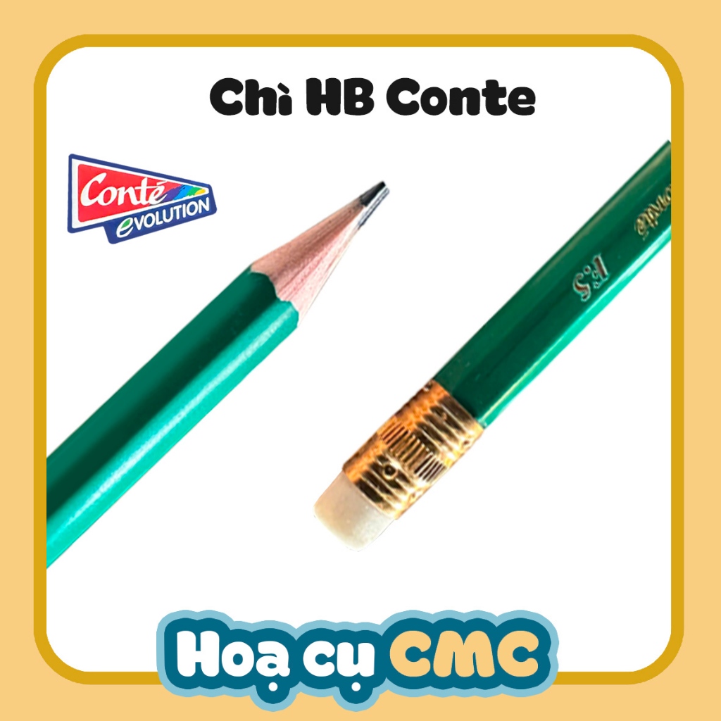 [MYTHUATCMC] BÚT CHÌ HB xanh CONTE