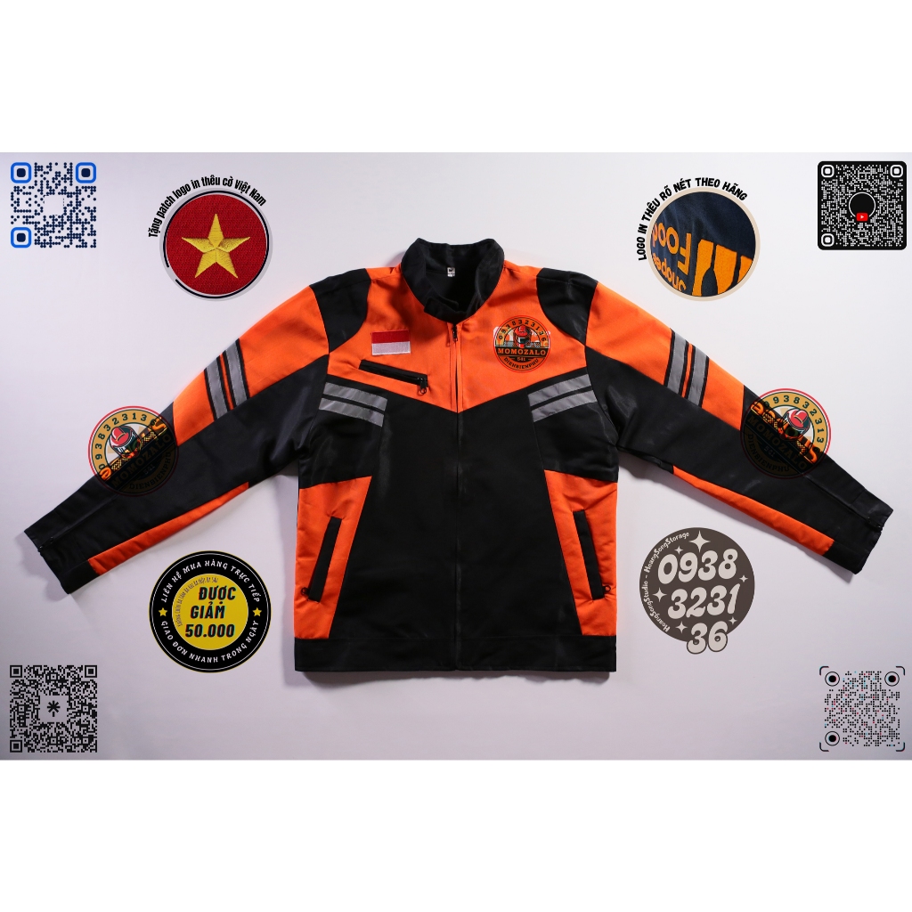 Áo khoác shipper công nghệ SHOPPE Food Indo