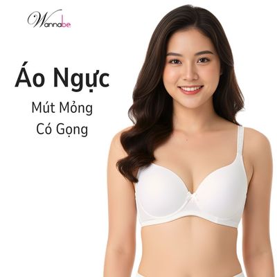 Áo ngực mút dày WANNABE áo chíp nâng ngực vải thun lạnh trơn tàng hình dưới lớp áo bên ngoài ANL01