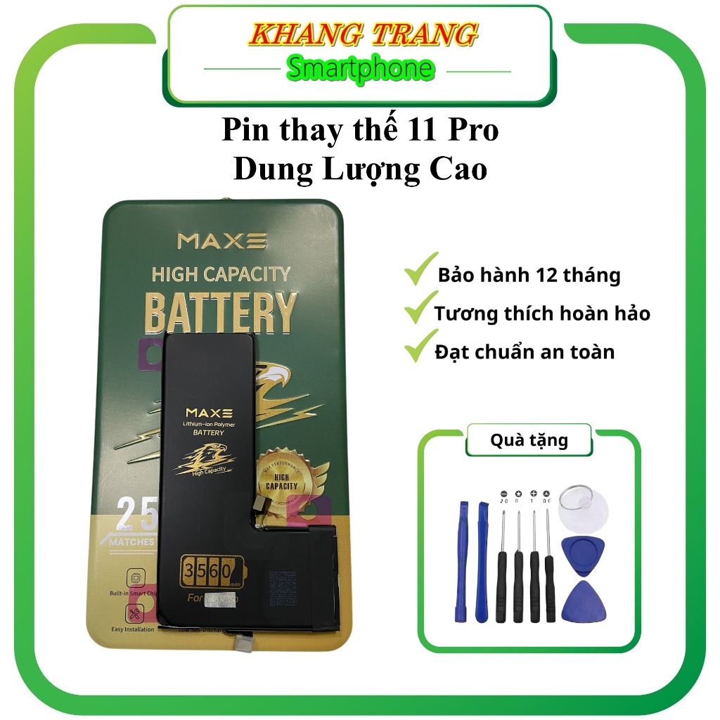 Pin thay thế dung lượng cao 3560 mAh dùng cho 11 Pro – pin linh kiện sửa chữa