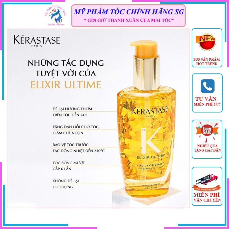 Kerastase Elixir Ultime ORIGINAL Tinh dầu dưỡng tóc 100ml