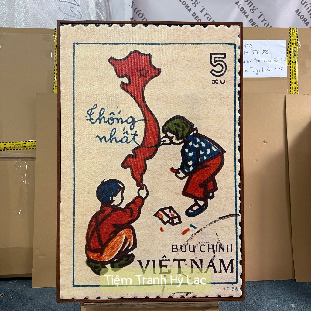 [ẢNH THẬT] Tranh in Canvas Hà Nội Xua Treo Khách Sạn, Homestay, Quán Cafe, Phòng Làm Việc