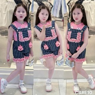 Set yếm kèm áo cho bé gái