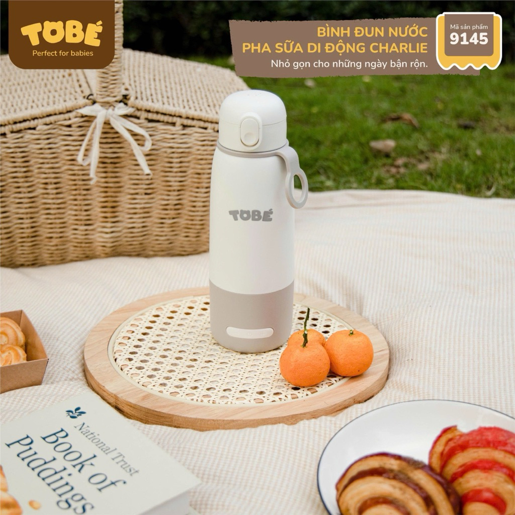 Bình Đun Nước Pha Sữa Di Động CHARLIE TOBE Dung Tích 350ML